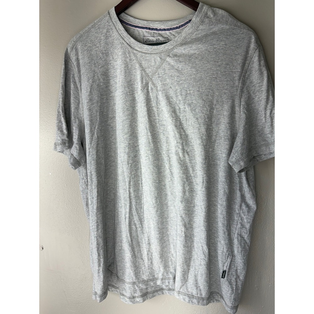 Eddie Bauer Mens XL Lounge T-Shirt Heather Gray Short Sleeve Crewneck Tee